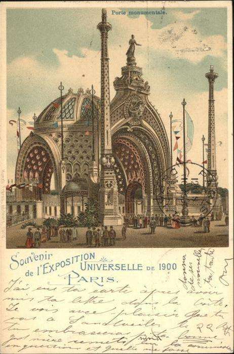 Exposition Universelle Paris 1900 Porte monumentale