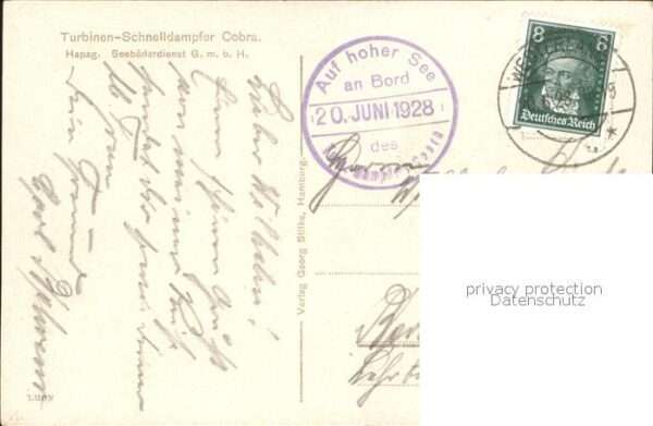 Dampfer Oceanliner Turbinen-Schnelldampfer Cobra – Bild 2