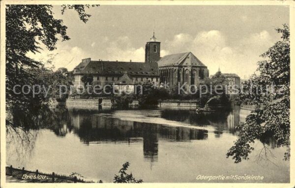 Breslau Niederschlesien Oderpartie Sandkirche