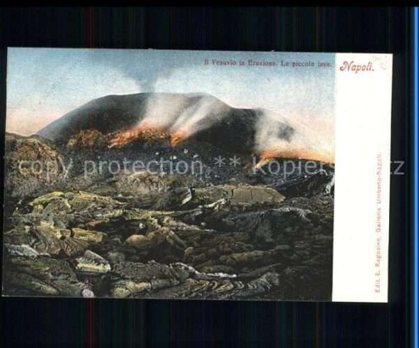 Vulkane Geysire Vulcans Geysers Napoli Künstlerkarte