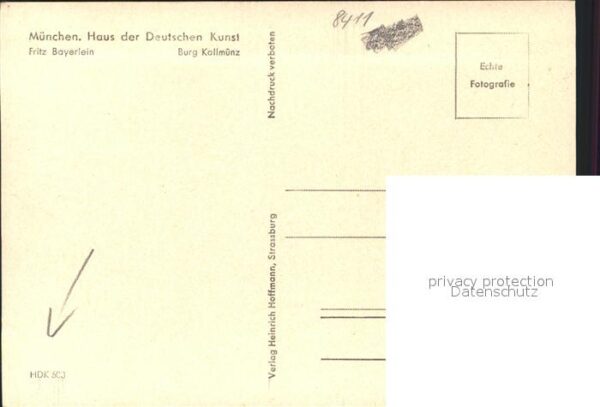 Verlag HDK Nr. 503 Fritz Bayerlein Burg Kallmünz – Bild 2
