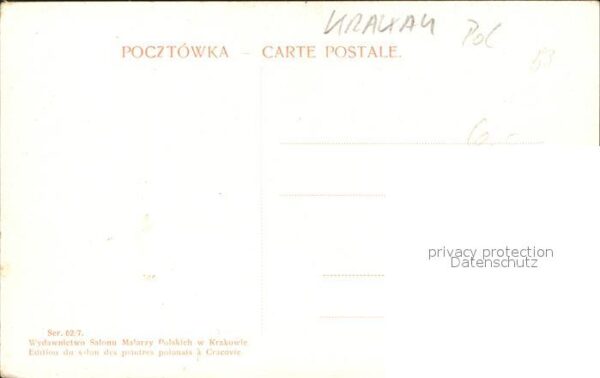 Krakau Krakow Künstlerkarte Serie 62/7 – Bild 2