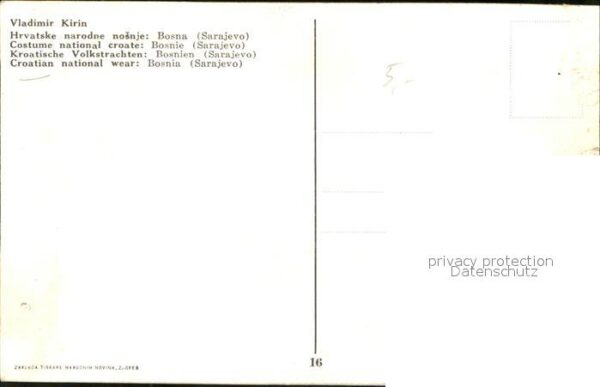 Trachten Kroatische Volkstrachten Bosnien Vladim – Bild 2