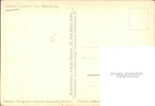 Gliwice Gleiwitz Fragment ulicy Zwyciestwa Strassenparti – Bild 2
