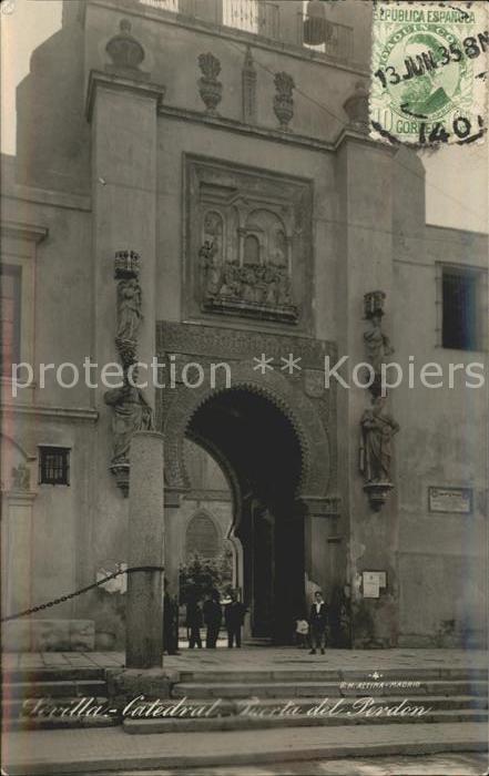 Sevilla Andalucia Catedral Puerta del Perdon Stempel auf
