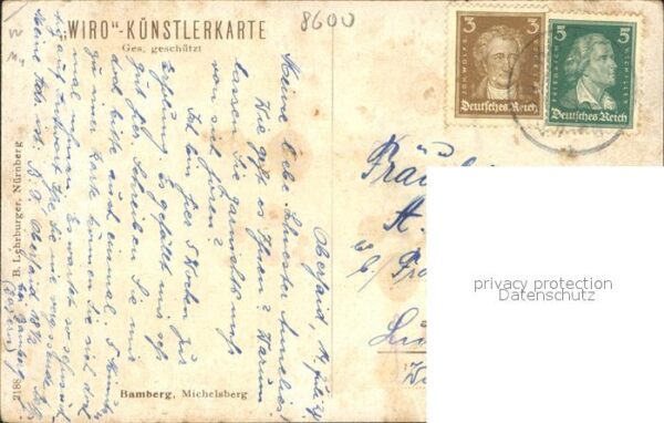 Verlag WIRO Wiedemann Nr. 2188 Bamberg Michelsberg – Bild 2