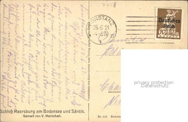 Marschall Vinzenz Schloss Meersburg Bodensee Säntis Nr. 6 – Bild 2