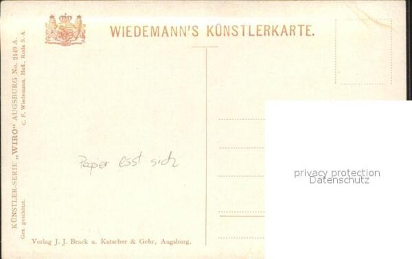 Verlag Wiedemann WIRO Nr. 2149 A Augsburg Fünfgratturm Schwäne – Bild 2