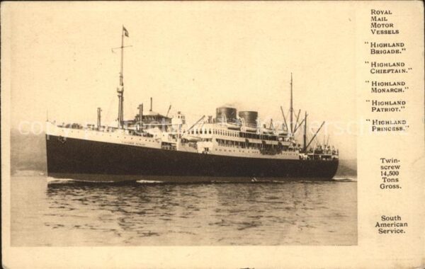 Dampfer Oceanliner Royal Mail Lines
