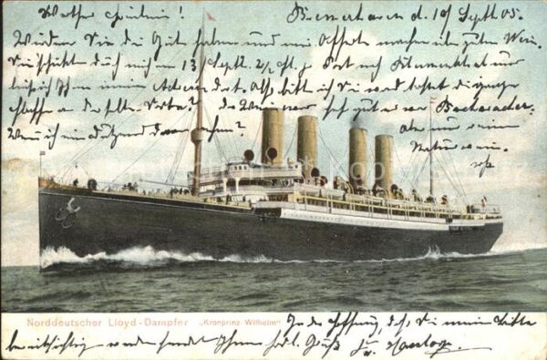 Dampfer Oceanliner Kronprinz Wilhelm