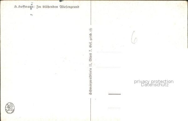 Hoffmann Heinrich Im blühenden Wiesengrund Schwarzwaldhau – Bild 2