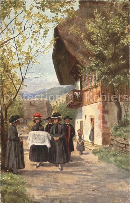Hoffmann Heinrich Kindtaufe Trachten Schwarzwald