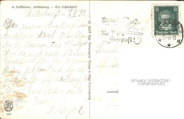 Hoffmann Heinrich Heidelberg Schlosshof Nr. 599 – Bild 2
