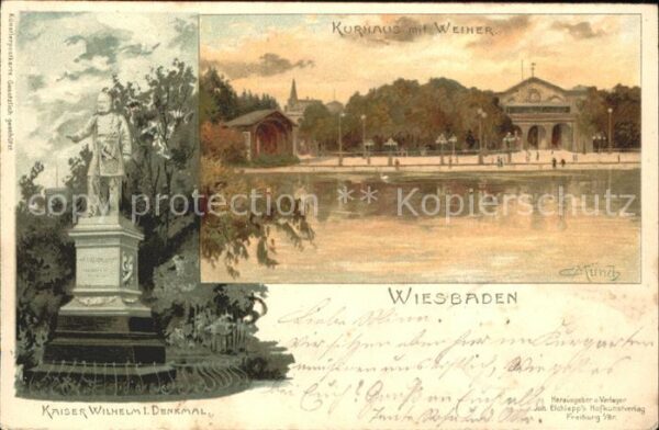 Muench C. Wiesbaden Kaiser Wilhelm I. Denkmal Kur