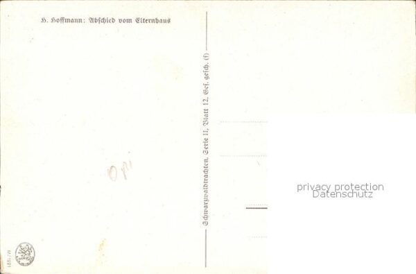 Hoffmann Heinrich Abschied vom Elternhaus Trachten Schwar – Bild 2