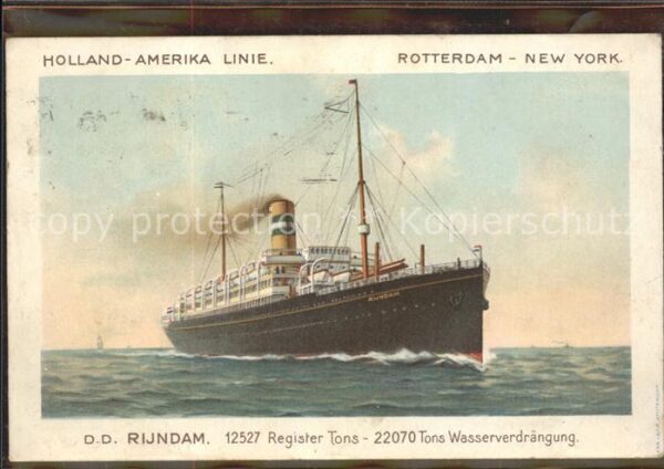 Dampfer Oceanliner D.D. Rijndam