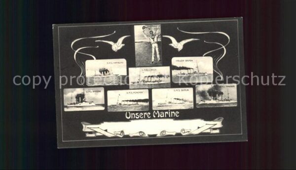 Marine S.M.S. Hamburg Lübeck Amazone Kreuzer B