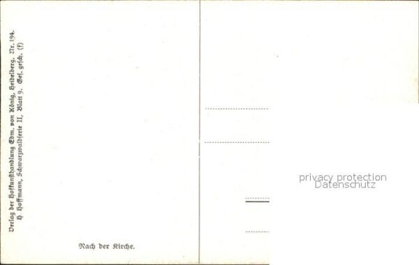 Hoffmann Heinrich Nach der Kirche Nr. 194 Trachten Schwar – Bild 2