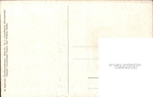 Hasemann W. Abendfrieden Schwarzwald Serie IV. Nr. – Bild 2