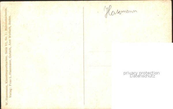 Hasemann W. Tracht Mühlenbach Mühlenbacherin Nr. 1 – Bild 2