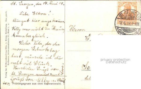 Hoffmann Heinrich Frühlingsgruss aus dem Schwarzwald Mädc – Bild 2