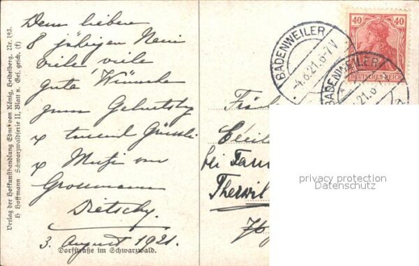 Hoffmann Heinrich Dorfstrasse im Schwarzwald Nr. 193 Frau – Bild 2