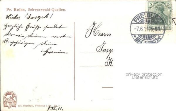 Reiss Fritz Schwarzwald-Quellen Elchlepp Verlag Nr. – Bild 2