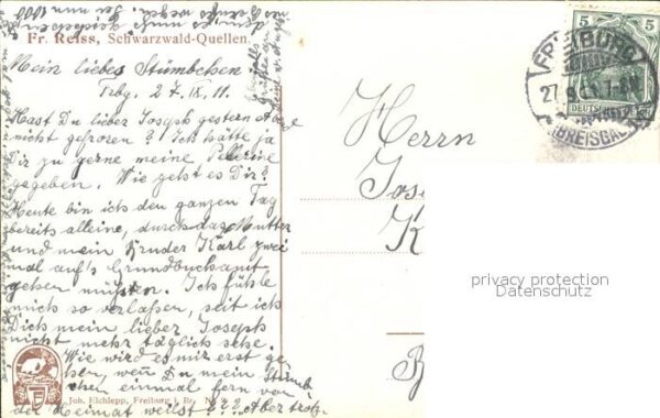 Reiss Fritz Schwarzwald-Quellen Elchlepp Verlag Nr. – Bild 2
