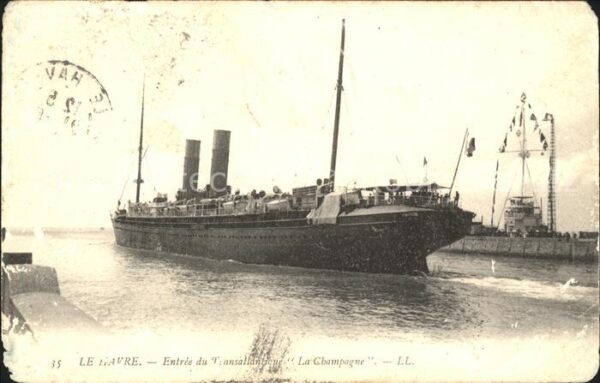 Dampfer Oceanliner La Champagne Le Havre