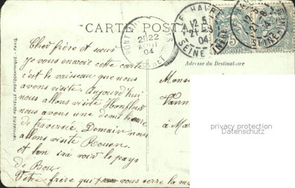 Dampfer Oceanliner La Champagne Le Havre – Bild 2