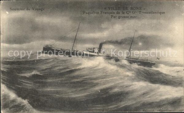 Dampfer Oceanliner Ville de Bone Paquebot Francais