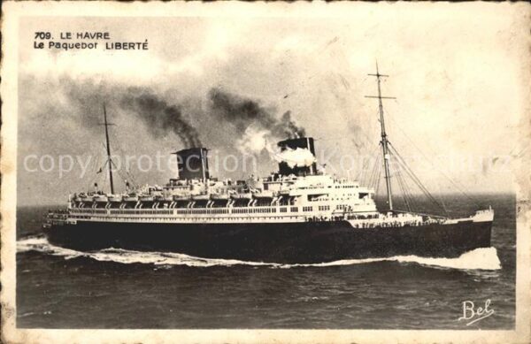 Dampfer Oceanliner Paquebot Liberte Le Havre