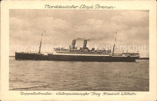 Dampfer Oceanliner Doppelschrauben-Salonpostdampfer Prinz