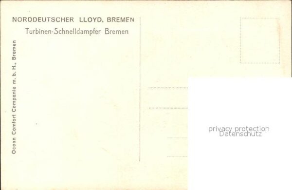 Dampfer Oceanliner Turbinen-Schnelldampfer Bremen – Bild 2