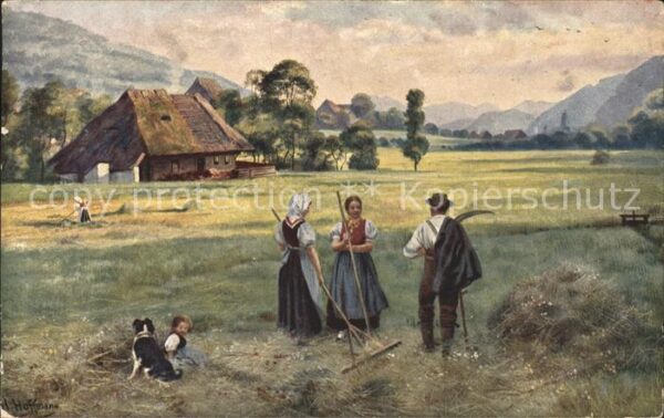 Hoffmann Heinrich Im Heu Prechttal Landwirtschaft Heurech