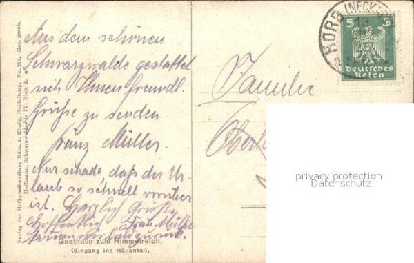 Hoffmann Heinrich Gasthaus zum Himmelreich Nr. 211 Schwar – Bild 2