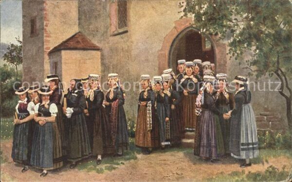 Hoffmann Heinrich Kirchgang im Schwarzwald Nr. 250 Frauen