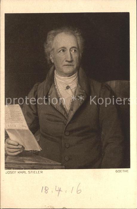 Goethe Johann Wolfgang von Josef Karl Stieler