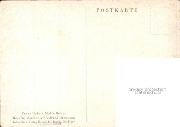 Kuenstlerkarte Frans Hals Malle Bobbe Eule Bierkrug – Bild 2