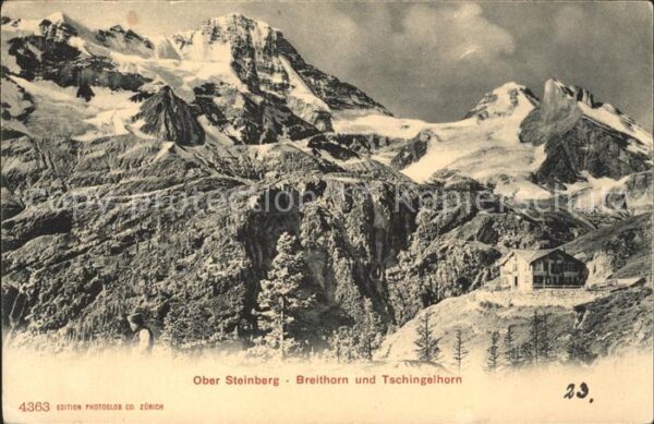 Lauterbrunnen BE Berghaus Ober Steinberg mit Breithorn u