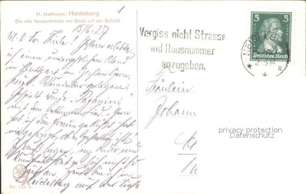 Hoffmann Heinrich Heidelberg alte Neckarbrücke Schloss Nr – Bild 2