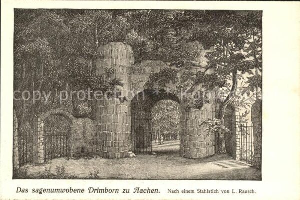 Druckerei Stahlstich L. Rausch Drimborn zu Aachen
