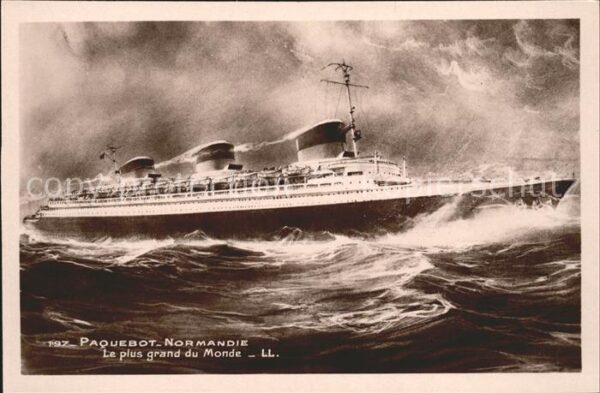 Dampfer Oceanliner Paquebot Le Normandie