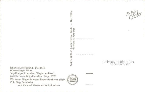 Segelflug Gliding Vol-Voile Vuolo-a-Vela Rhön Wasserkuppe Fliegerdenkmal – Bild 2