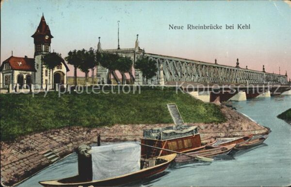 Verlag Braun Nr. 23756 Neue Rheinbrücke Kehl