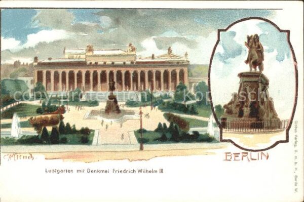 Muench C. Berlin Lustgarten Denkmal Friedrich Wil