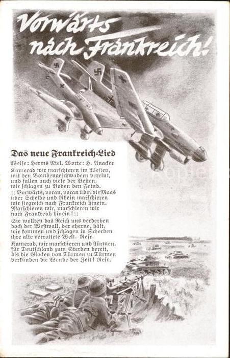 Flugzeuge WK2 Schützengraben Frankreich-Lied Panzer