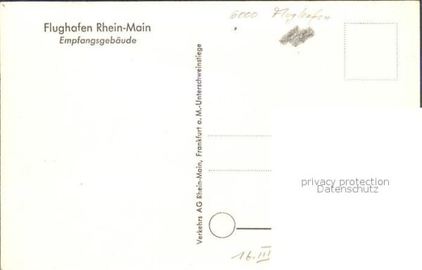 Flughafen Airport Aeroporto Rhein-Main Empfangsgebäude – Bild 2