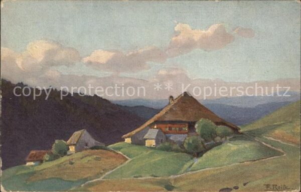 Reiss Fritz Sommer im Schwarzwald Stempel XIV. Arme