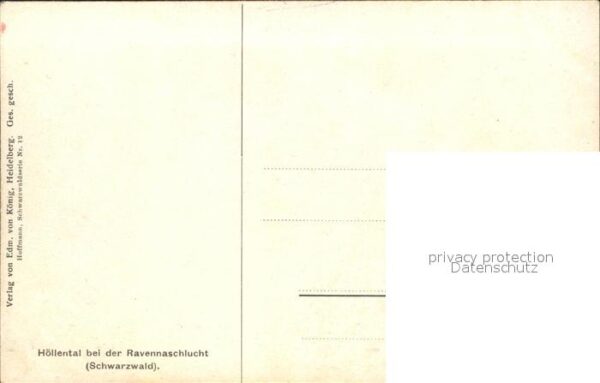 Hoffmann Heinrich Höllental Ravennaschlucht Schwarzwald N – Bild 2